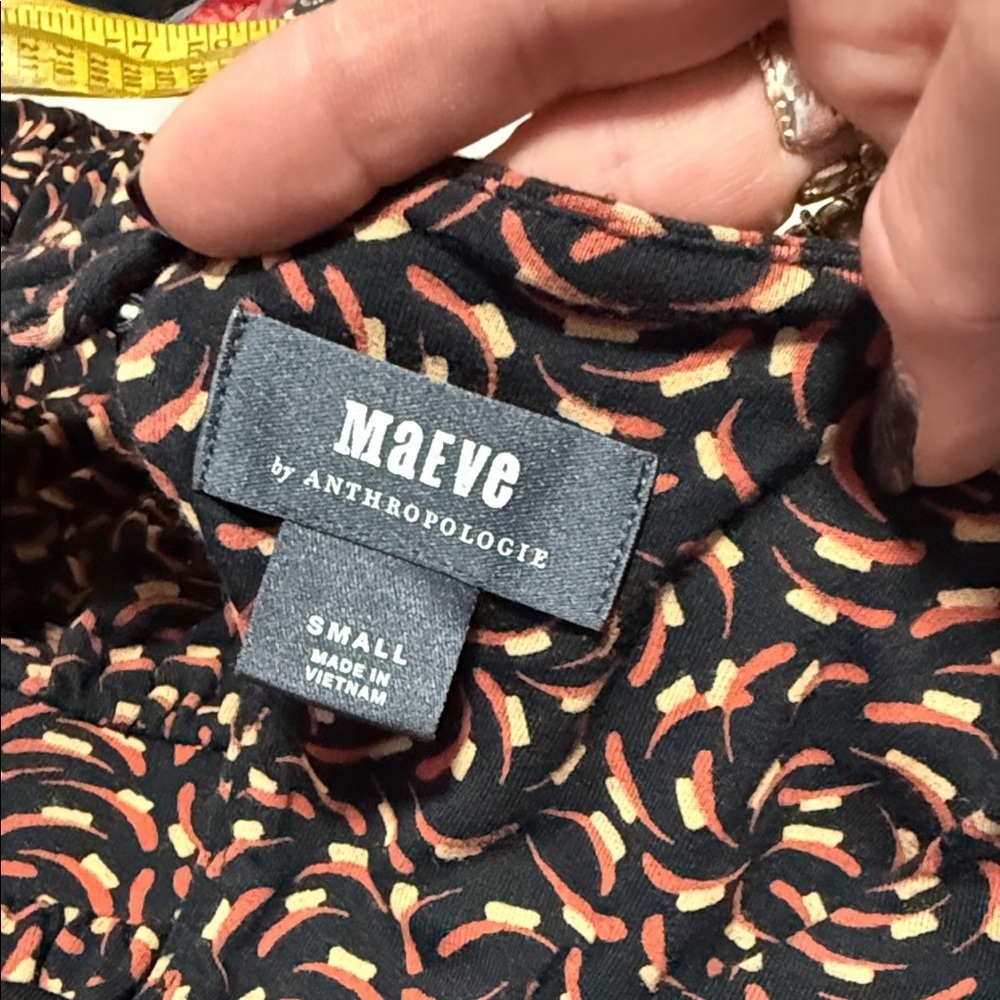 Anthropologie | Maeve Chatham Brown and Black Jersey Knit Midi Dress Size S - Picture 8 of 11